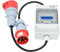 Mobiler Stromzähler mit CEE 16A 400V Stecker und Kupplung,Mobiler Digitaler Stromzähler 3 Phasen,CEE 5-poliger Stecker, IP65,Zwischenzähler für Wohnwagen,Elektrofahrzeuge, Camping, E-Auto,Baustelle