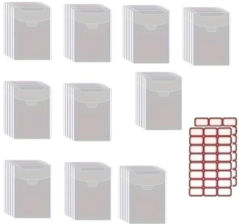 50 Stück Stanz- und Stempelaufbewahrungstaschen, transparente Umschläge, Taschen für Stanzformen, Scrapbooking