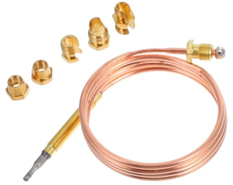 Tofficu Thermoelement Ersatzset 900mm mit Adapter Temperaturfühler für Gasherde Kamine und Terrassenheizstrahler Langlebig und Vielseitig Einsetzbar
