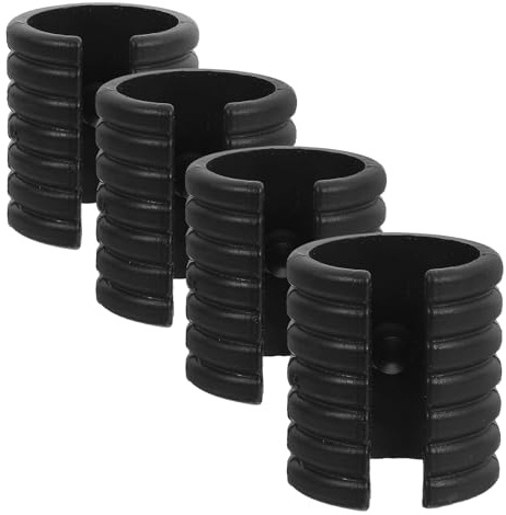 IMUSINICE 4pcs Black Plastic U-shape Nonslip Chair Feet Floor Protectors for Folding Tables and Chairs Suitable for Grass and Beach Outdoor Use