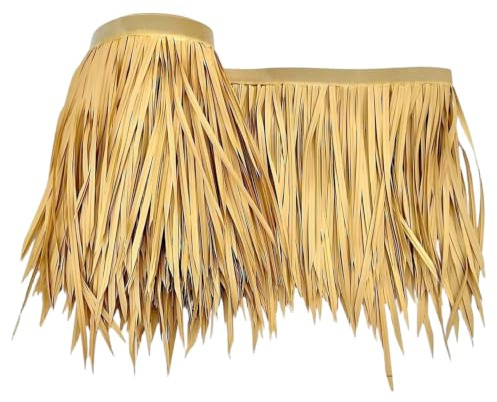 Syutokul Tiki - Rollo de paja artificial, 50 x 300 cm, techo de polietileno resistente al fuego para Tiki Bar, Palapa