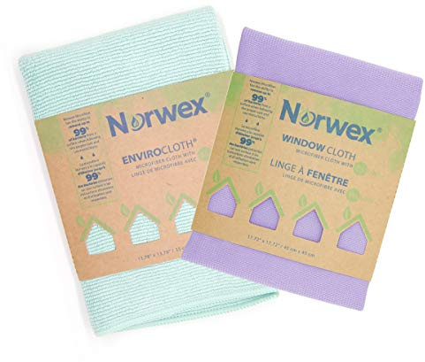 Norwex Basic Package - Microfiber Antibacterial - Glass Window Cleaning Cloth And Household Enviro Dusting Cloth