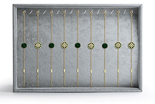 Oirlv Stapelbare Schmucktabletts aus Samt, Schmuck-Organizer, Aufbewahrungstabletts (Halsketten-Display)