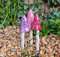 HH Home Hut Tinkling Ceramic Toadstools - Colourful Garden Ornaments, Mushrooms Plant Pot Set of 3 Outdoor Decor, Kids Gardening Set Fairy Garden Large Accessory (Pink, Red, Purple)