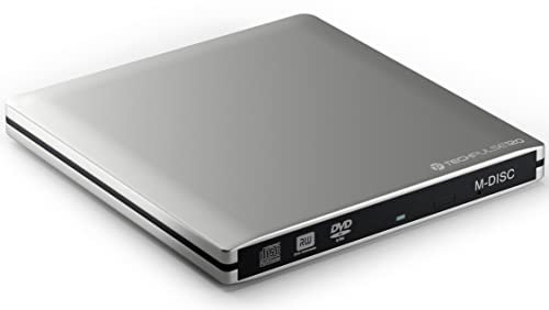 techPulse120 DVD Brenner M-Disc externes DVDRW CD Laufwerk Ultraslim Superdrive Portable Laufwerk CDRW Slim für Computer PC Notebook Ultrabook Netbook Windows MacOS Apple iMac MacBook Pro Air