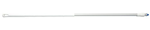 Limpiado Besenstiel Stiel Ergonomisch HACCP IFS Lebensmittelecht aus Aluminium und Polypropylen Griff SixSafe Stielverbindung in 11 Farben - 1300 mm - weiß