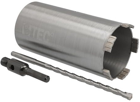 Diamant Bohrkrone Sechskant-Aufnahme und Zentrierbohrer Nutzlänge 180 mm Ø 92 mm Betonbohrkrone Kernbohrer