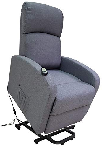 Gardenia Mysa Elettrica, Poltrona Alzapersona, Legno, Tessuto, Acciaio, Grigio, Standard