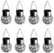 8er Set Solar Kugel Hängeleuchte Solar Lampe Kugelleuchte Edelstahl Gartenleuchte Solarlampe Hängekugel Gartenbeleuchtung
