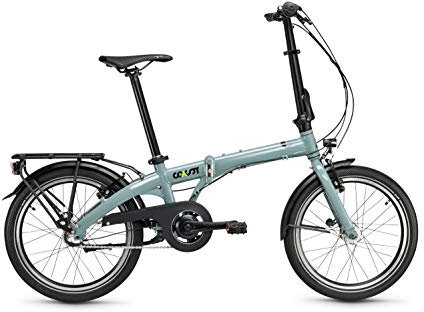 COAST Bikes Unisex – Erwachsene Hightide No. 01 3S Faltrad, Dark Silver, 20 Zoll