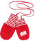 PICKAPOOH Baby und Kinder Bio-Fleecehandschuhe, Red Melange, Gr. 2 (bis 2 Jahre)