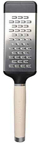 KitchenAid Käsereibe, 2-seitige Reibe aus geätztem Edelstahl mit mittelfeinen Reibelöchern – Almond Creme