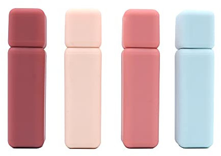 Namvo 4Pcs Leere Lipgloss Tubes Behälter DIY Kunststoff Lippenbalsam mit Kappe für DIY Make Up Kosmetik Reise Alltag