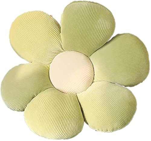 Zinsale Niedliches BlumenBodenkissen, Überwurfkissen, IndieRaumdekoration, Kissen für Teenager, Tweens, Mädchen, Plüsch, Stofftier für Kinder, Lesen, Necke,Schlafzimmer (40CM, Grün)