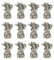 Premium Quality Foil Balloon Weight Party Decoration Accessory (Pack of 12, Silver)