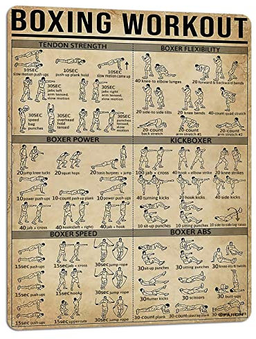 Blechschilder Boxing Knowledge, 40,6 x 30,5 cm