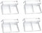 GHEART Schutzclips aus Glas für Aquarium, Clips für Aquarium, Halterungen aus Acryl, Zange für Fischtank, Zubehör für Aquarium, 6 mm dickes Glas), 4 Stück