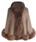ZLYC Damen Winter Kunstpelz Poncho Cape Strick Schal Stola Warm Cardigan(Khaki)