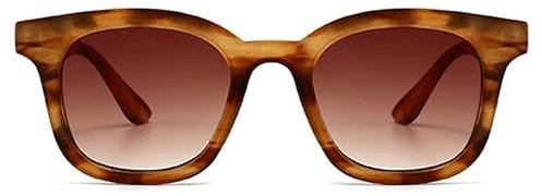 WYRIAZA Retro Sonnenbrille Damen und Herren, UV400 CAT.3 CE Sonnenbrille Eckig Kleines Gesicht Schmal | Rectangle Sunglasses Men and Women Unisex Vintage - Braun