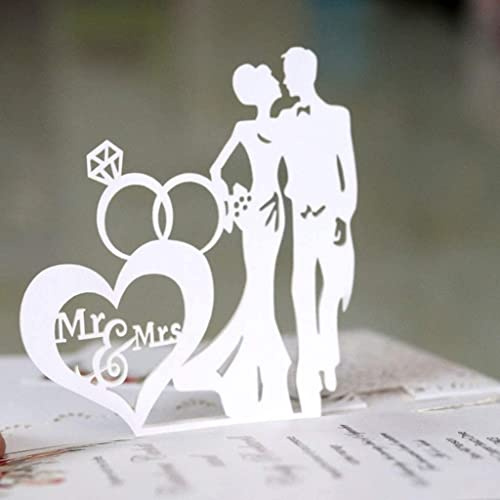 Stanzschablone zur Kartengestaltung, Paar, Hochzeit, Diamantring, Schablonen für Kartenherstellung, Bastelarbeiten, Scrapbooking, Fotoalbum, dekorative Prägepapier-Stanzschablonen, als Kartenvorlage