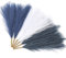 Serwalin 6 Künstliche Pampasgras Dekor 45cm Blau - Kleine Weiße Faux Blaue Federn für Vase Füller - Gefälschte Pflanze Blumen für Wohnzimmer Bad Tisch Centerpiece