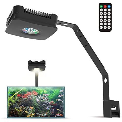 Lominie Planted Aquarium Light, 4 Channels Dimmable 30W Fish Tank Light,Full Spectrum Aquarium Plant Light with Remote Control for Refugium Freshwater Planted Fish Tank(Pxie 30)
