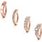 PiercingJak 4er 14G Clicker Piercing Bauchnabelpiercing Rosegold Chirurgenstahl CZ Bauchnabel Ring 10mm Nabelpiercing Barbell Körper Schmuck für Frauen Mann