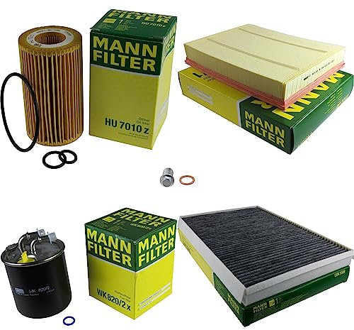 EISENFELS Filter Set Inspektionspaket erstellt mit MANN-FILTER Ölfilter HU 7010 z, Luftfilter C 4312/1, Kraftstofffilter WK 820/2 x, Innenraumfilter CUK 3569, Verschlussschraube