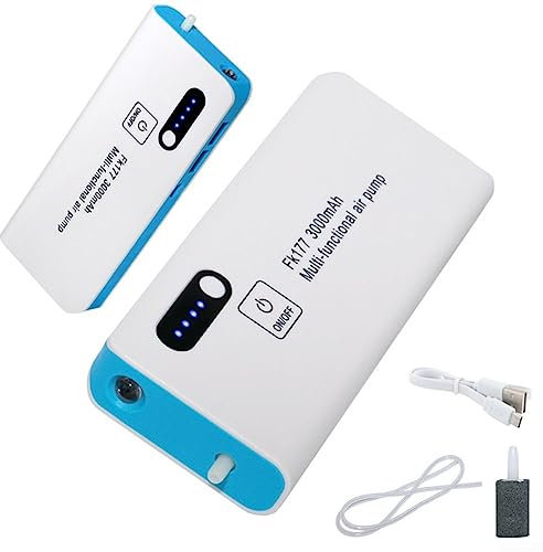 Oxigenador de peces, bomba de aire oxigenador de pesca, bomba de oxígeno recargable por USB, oxigenador de coche para pesca al aire libre, 14 x 6 x 2,2 cm