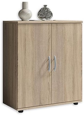 LILLY Kommode in Eiche Sonoma Optik - Moderne Kommode mit viel Stauraum für Wohnzimmer, Esszimmer und Flur - 60 x 70 x 30 cm (B/H/T)