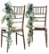 Tkasniy Hochzeit Gang Stuhl Dekorationen Stühle zurück Pew Blumen（1 Stück）, Dusty Rose Hochzeit Stuhl Dekorationen Blumen mit Bändern für Hochzeit Zeremonie Party Dekor