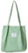 Bikasun Cord Umhängetasche Damen, Groß Schultertasche Cord Tasche Lässige Tote Bag Handtasche, Strandtasche Shopper Einkaufstasche, Stofftasche für Alltag, Büro, Schulausflug, Hellgrün