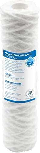 Wickelfilter, 10 Zoll - 1 Stück, 5 Micron Fadenfilter zur Entfernung mechanischer Unreinheiten wie Sand, Schlamm und Rost, max. 6 Monate Laufzeit