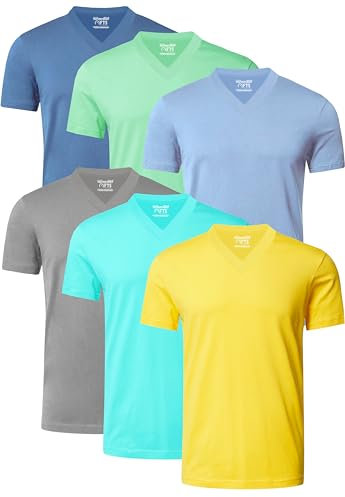FULL TIME SPORTS V-Neck T-Shirt Pack of 6 FTS-UK-639-SUMMER-2-XL