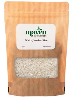 Maven Wholefoods Jasmine Rice 3kg | Fragrant Long Grain Thai Style Rice | Light Fluffy Texture | Vegan & GMO Free | Ideal for Stir Fry, Curry & Asian Dishes