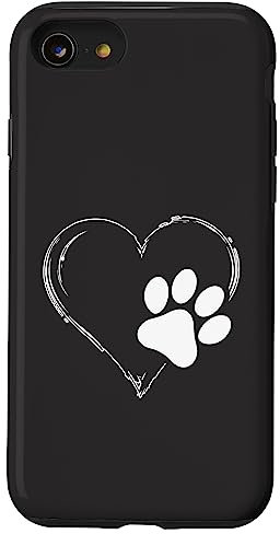 Herz Hund Pfote Hundeliebhaber Hülle für iPhone SE (2020) / 7 / 8