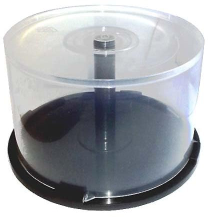 5 x 50 Empty CD DVD Cakebox Storage Tub Plastic Case for DVD CD Bluray Discs Spindle cake box RIVERMEDIA