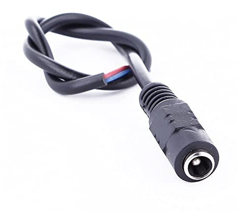 REY Cable Audio Video para CCTV Jack Hembra 5,5 x 2,1mm y Cables Soldables