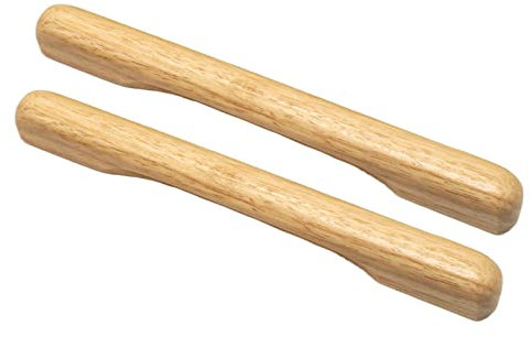 Generisch 2X Holzschrankgriffe, massiver Holzschubladengriff, Möbelschrankbeschläge, für Küchenschränke, Kommodenknöpfe, Zuhause, Schubladentür, Schuhkartonmöbel (Lochabstand 128 mm)
