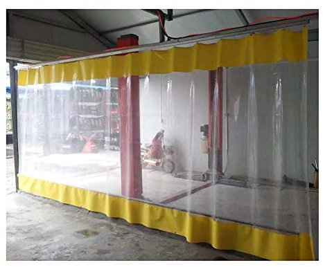 Windschutz für Pergola-Garagen im Freien, Terrassenplane, industrielle Trennvorhänge für Arbeitsbereiche, individuell anpassbar (Größe: 2,7 x 2,2 m)