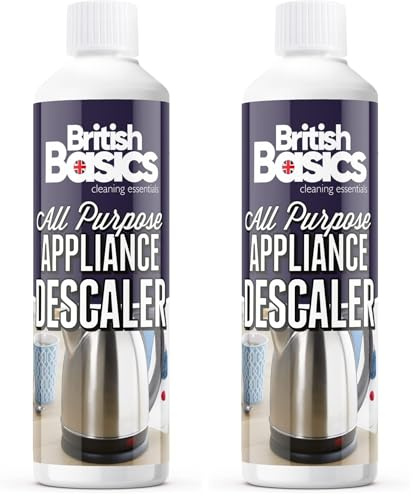 British Basics - All Purpose Appliance Descaler | For Coffee Machines, Kettles and Washing Machines, Removes Scale and Limescale Build Up 500ml (Pack of 2)