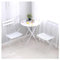 HINNVCL 3 Stück Bistrotisch und Stühle Eisen Bistro Set, Anti-Rost Wasserdicht Faltbar Cafe Tisch und Stühle Faltbar Klein Bistro Set für Indoor Outdoor Veranda Rasen Balkon Kleiner Raum