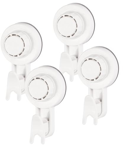 Set di 4 Ganci con Ventosa Extra Forte, Gancio Porta per Bagno e Cucina, Appendi Asciugamani e Accappatoi, Senza Forare, Ventose con Gancio Riutilizzabile e Rimovibile per Superfici Lisce