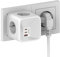 OUFUYU Steckdosenwürfel mit USB C, 4 Fach Steckdosenadapter Cube Mehrfachstecker, 7 in 1 USB Würfel Steckdosen Steckdosenleiste Ladegerät Schreibtisch 33W USB C Schnellladegerät für Zuhause Büro,Weiß