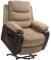HOMCOM Power Lift Recliner Chair for Elderly, Patchwork Design Oversized Electric Riser and Recliner Armchair for Living Room with Remote Control, USB Port and 2 Side Pockets, Brown