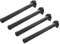 4er Set Tischbeine Ø60mm Schreibtischfüße Tischfüße Stabil, Höhenverstellbar Höhe 820 mm + 30 mm inkl. Befestigungsmaterial (Schwarz Höhe 820mm)