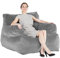 VEVOR Sitzsack Sofasessel (1118 x 1143 x 780 mm) mit Armlehnen für Erwachsene, Flauschiger Plüsch & hochdichter Schaumstofffüllung, Sitzsack mit Zapper, Lazy-Sofa für Schlafzimmer, Grau