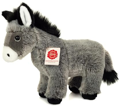 Teddy Hermann 90277 Esel stehend 27 cm, Kuscheltier, Plüschtier