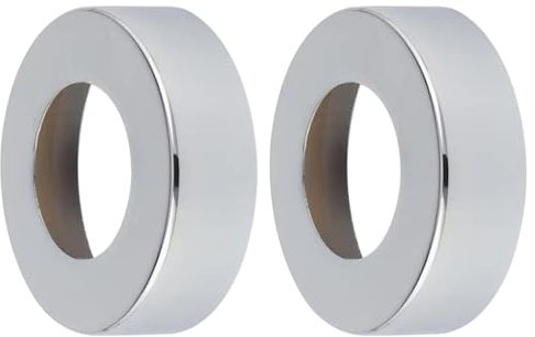 Cozylkx 2pcs Stainless Steel Tap Cover Wall Rosette, Water Pipe Faucet Decorative Cover Valve Pipe Collar Round Cover for Shower Fittings, Radiators, ID 33mm/OD 60mm