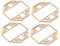 ULTECHNOVO 4 Stück Modellmaterial Bauen Puppenhaus Miniaturzubehör Miniaturmöbel Für Dollhouse Puppenhaustür Puppenstubenmöbel Dekorative Holzpanel Minitür Puppenhausfenster Hölzern Beige